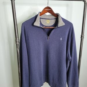 Heathered blue 1/4 zip  Polo by Ralph Lauren